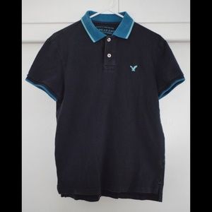 American Eagle Dark Navy Polo Shirt